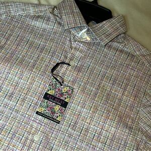 NEW Hart Schaffner Marx “Key West Collection” Plaid Shirt men’s size small NWT